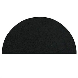 Furnish my Place Modern Plush Solid Color Rug - Black, 18"" x 36"" Half Round, Pet and Kids Friendly Rug. Made in USA, Rectangle, Area Rugs Great for Kids, Pets, Event, Wedding