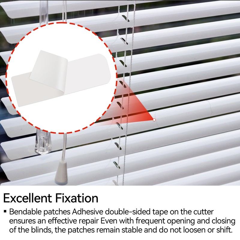 20 Pcs White Mini Horizontal Blind Repair Tabs-1 inch Horizontal