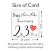 Hunts England - Large 23rd Wedding Anniversary Card - Happy