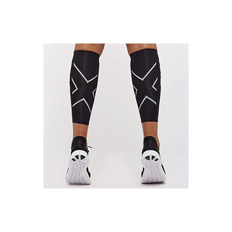 [2XU] Two Times You Unisex Compression Calf Guard Black (BLK/BLK)