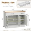 Vongrasig Buffet Cabinet with Storage, 43” Farmhouse Coffee Bar Cabinet