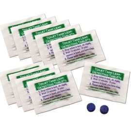 Inodoro con detector de fugas Tablets con tarjeta. Tinte pastillas para baño fugas, medidor de fugas de silencio