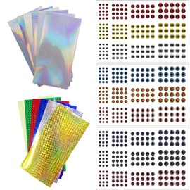 Lures for Modification Hologram Seals, Eyeball Stickers, Handmade, Bait, Fishing, 15 Piece Set