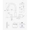 APPASO 2 Handle Kitchen Faucet with Sprayer, 4-Hole Kitchen Faucet