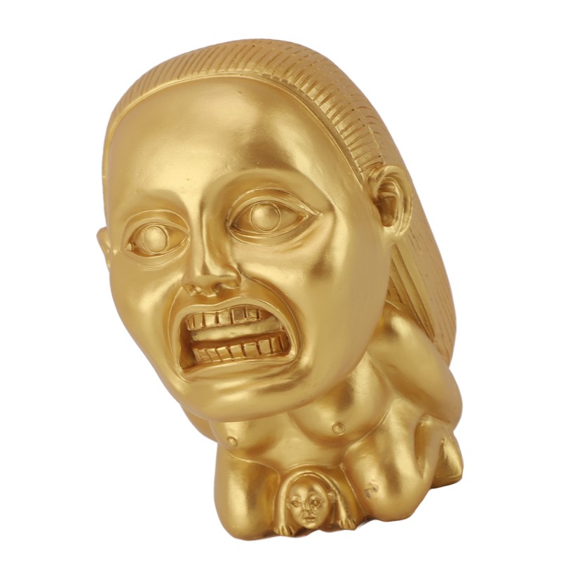 Fertility Statue Resin Handmade Golden Exquisite Creative Fertility Idol Sculpture