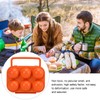 Generic Portable 6 Grid Egg Box for Outdoor Camping -