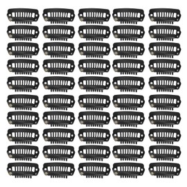 Clips de Peluca con Peine a Presión de 8 Dientes, Juego de Clips de Extensión de Cabello de 50 Piezas, Accesorios de Clips de Bricolaje de Acero