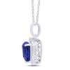 THE JEWEL ZONE Heart Simulated Blue Sapphire & White Topaz