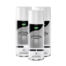 Zinshine Stainless Steel Cleaner and Polish - Removes Fingerprints, Water Marks and Grease from Appliances, Works Great on Refrigerators, Ovens, and Grills, 17.5 Ounces (Pack of 3)