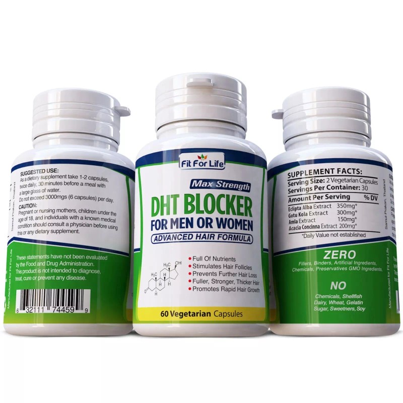 FIT FOR LIFE Anti Hair Loss Supplement Treatment DHT Blocker