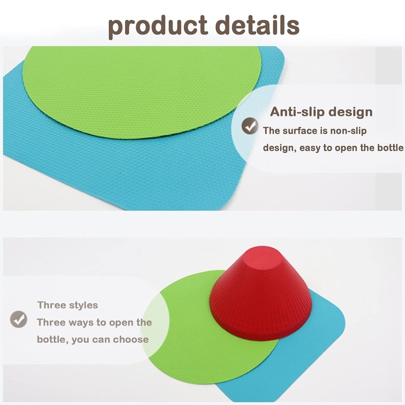 TRLREQ Jar Gripper, Multi-Purpose Reusable Rubber Gripper, Jar Opener, Gripper