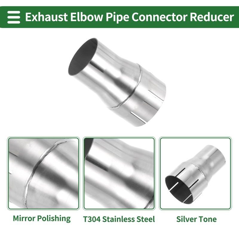 X AUTOHAUX 2"OD to 2.5"OD Mandrel Exhaust Bend Elbow Concentric