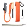 Hiking Tools Kit, 5 Survival Kits, Multifunctional, Keychain Carabiner, Fire