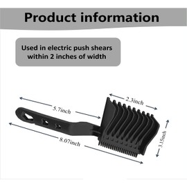Barber Cutting Fade Comb Set - 2Pcs Blend Friend Curved Positioning Clipper Comb for Men's Haircuts