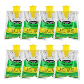 Fly Trap Bags 8 Pack Outdoor Hanging - Disposable Fly Catcher Mess-Free Bug Bags for Yard Garden Farm & Horse Ranch