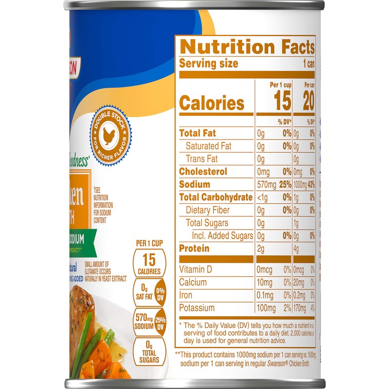 Swanson Natural Goodness Chicken Broth, 14.5 oz. Can (Pack of 24)
