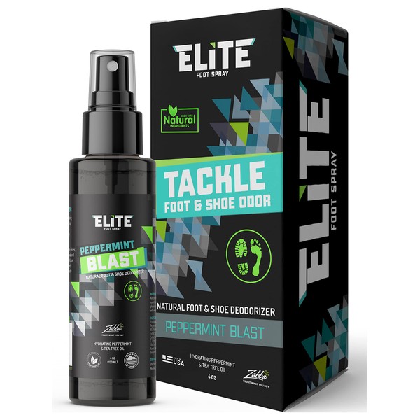 Elite Sportz Shoe Deodorizer - 4 oz Foot Spray and Shoe Odor Eliminator - No More Smelly Shoes or Stinky Feet with Our Peppermint Shoe Freshener - Small Gift for Men & Women
