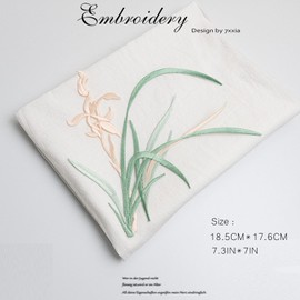 Embroidery Repair Patch, 3 Pack Blue Butterfly and 1 Pack Orchid Iron on Patches,Embroidery Repair Patches for DIY Decor, Jeans, Jackets, Bags, Cloth (4 Pack)