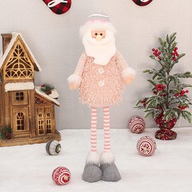 XGOPTS Christmas Stuffed Dolls Holiday Cute Plush Shelf Toys Long Legs Sitting Santa Claus Snowman Reindeer Dolls Fun Kids Buddy Party Festive Decorations Gift