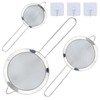 3 Pcs Small Stainless Steel Fine Mesh Strainers with Kitchen