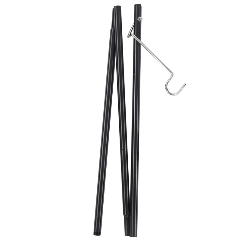 Camping Lantern Stand Aluminum Alloy Foldable Single Hook Lamp Pole