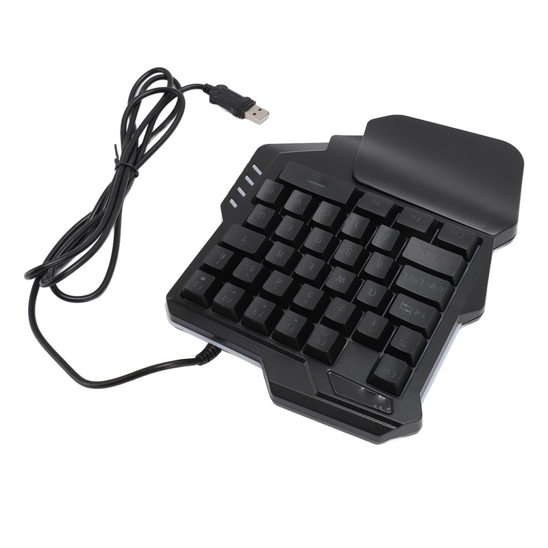 One Handed Gaming Keyboard 35 Keys Portable Gaming Keypad Backlight
