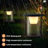 High Large Clear Glass Iron Classic Style Solar Lantern Candle