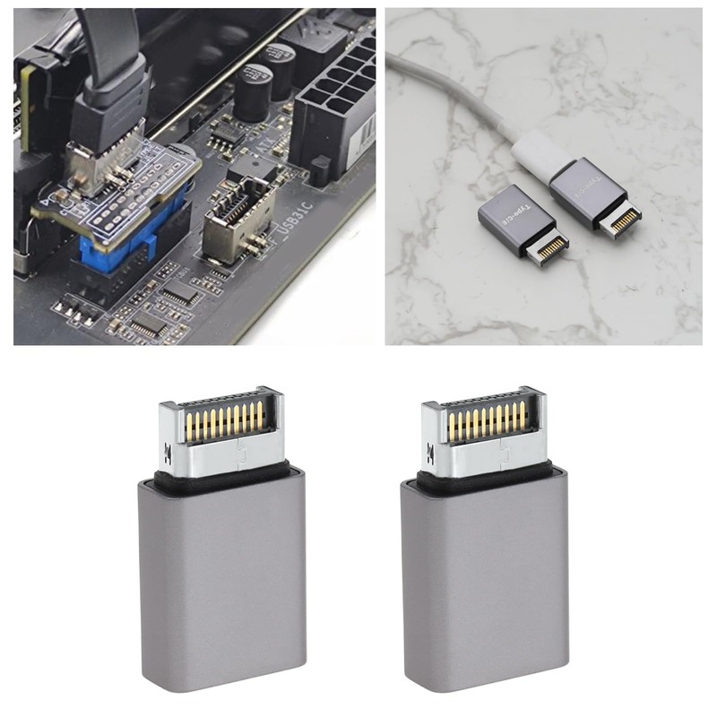 ECSiNG 2Pcs USB 3.1 Type E to Type C Adapter