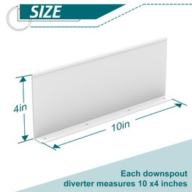 Daisypower 12 Pack Gutter Valley Splash Guards,Rainwater Roof Rain Diverter Downspout Gutter Guards for House Shingle Straight Roofs Corner,10 Inch Each