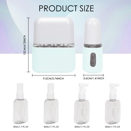 Songaa 4 in 1 Travel Containers - Leak Proof Refillable Plastic Bottles for Toiletries, Shampoo & Conditioner - Blue