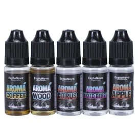 ExploNova Cocktail Bubble Gun Kit Accessories, 5 Flavour: Apple, Citrus, Coffee, Strawberry and Blueberry Mix, Apple Wood - Works with Bartender Smoke Bubble Gun(Aromatic Oils)
