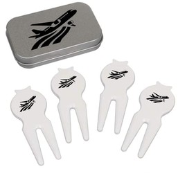 Azeeda 'Airplane Take Off' Golf Divot Tool/Repair Fork Gift Set (GO00070570)