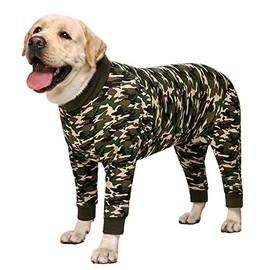 BT Bear Dog Onesie for Large Dogs Protect Joints Pet Pajamas Pajamas Jumpsuit for Medium Large Dogs (Camouflage, 5XL)