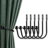 Curtain Holdbacks, 6 pcs Curtains Holder Wall Mounted Drapery Tiebacks