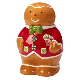 Certified International Holiday Magic Gingerbread 3-D Cookie Jar, 72 oz, Multicolor