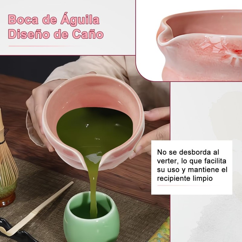 Juego de 8 Batidor de Matcha con Tazón Soporte Batidor