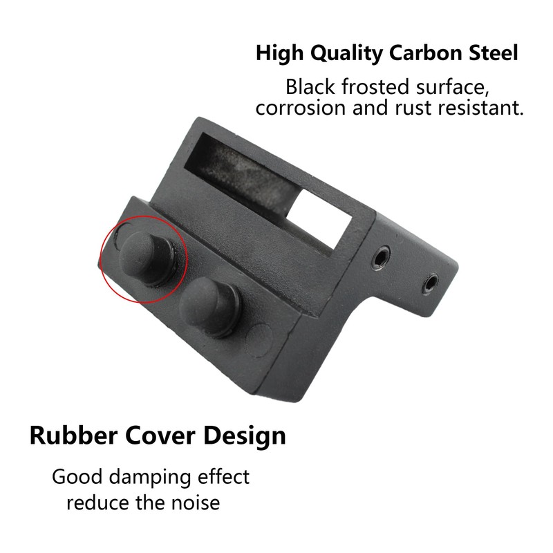 AUXBC Barn Door Stopper for Flat Track: 1.61×0.28"(L×W), Black Carbon