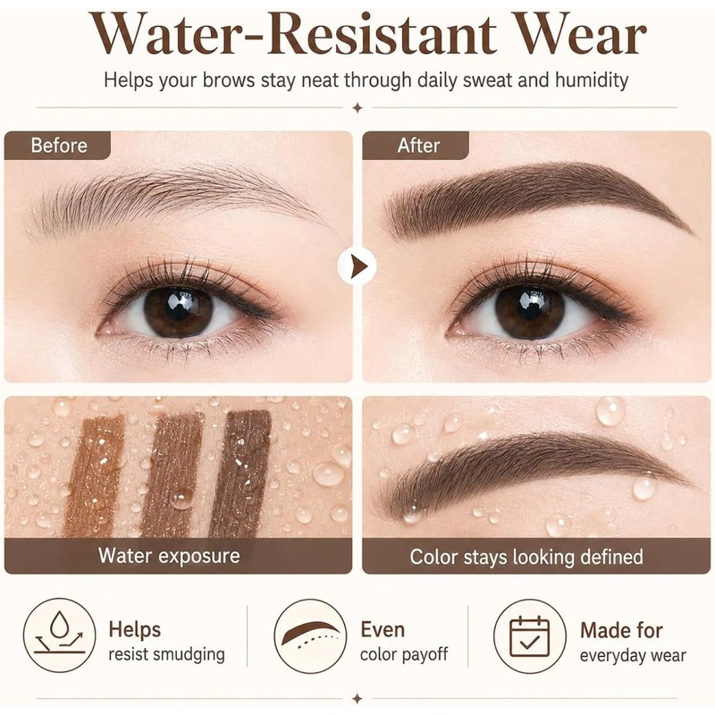 Kit Sello Cejas Doble Color Impermeable 3 Pares Plantillas 02