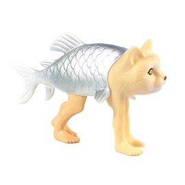 CPRNQY Italian Brain Red Figures, Brain Red Figures, Brain Red, Italian Brain Red, Toy Model Cat and Fish, Craft Items, Toy Dolls, Suitable for Gifts, Ornaments, Collection