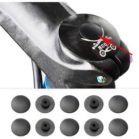 10 Pcs Gray Headset Screw Cap, Waterproof Rubber Stem Top Cover for Bikes, Dust Proof