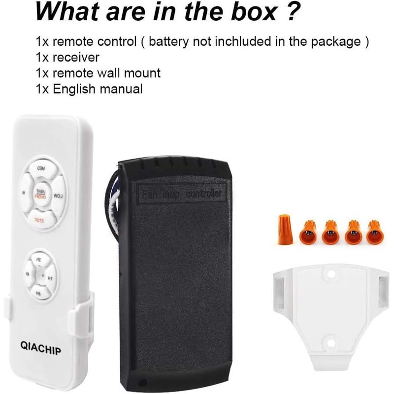 QIACHIP Universal Ceiling Fan and Lights Wireless Remote Control Kit