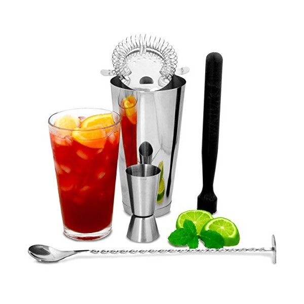 Boston Cocktail Shaker Set with Jigger Measure by bar@drinkstuff |