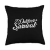 Outdoor Survival Forest Wilderness Campfire Axe Throw Pillow