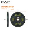 CAP Barbell Economy - Speckled Olympic Bumper Plate with Yellow