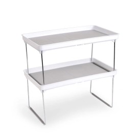 Unbranded Laundry Shelf Organizer Metal Frame Space Saver Detergents Baskets White