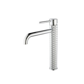Silver Single-Handle, Single-Hole tap，Brass Material，Bathroom Sink tap with Water Supply Hoses.