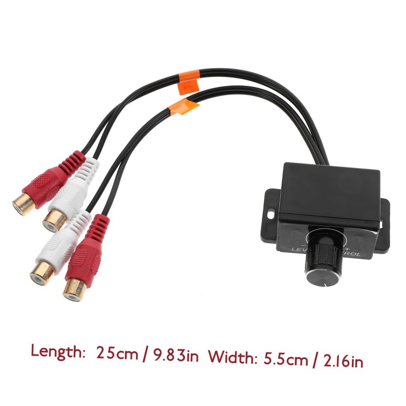 Mikinona RCA Audio Level Controller for Car Volume Amplifier Dual