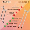 HUHOLE Ganci per pannello forato a doppio braccio, 10 pezzi,