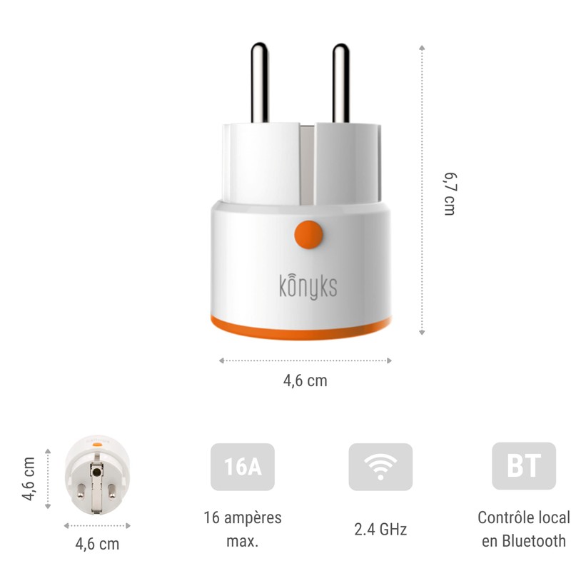 Konyks Priska Max Easy WiFi Enabled Bluetooth Socket with Power
