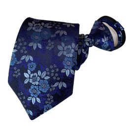 Elfeves - Corbata para hombre, diseño de cachemira, Azul oscuro, Talla única
